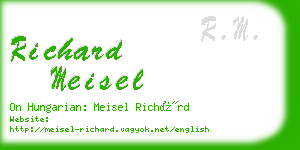 richard meisel business card